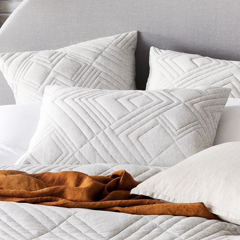 Maddox Grey Marle Quilted Jersey Quilt Cover