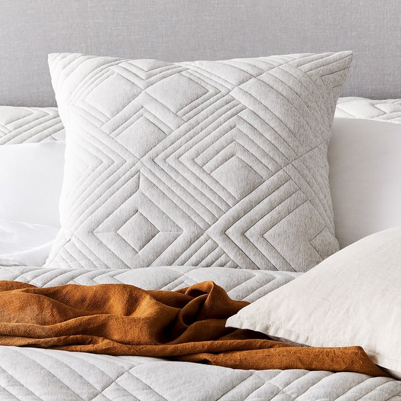 Maddox Grey Marle Quilted Jersey Quilt Cover