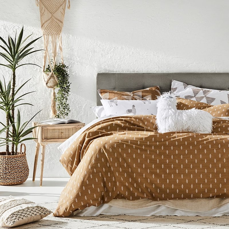 Llama Natural Quilt Cover Set