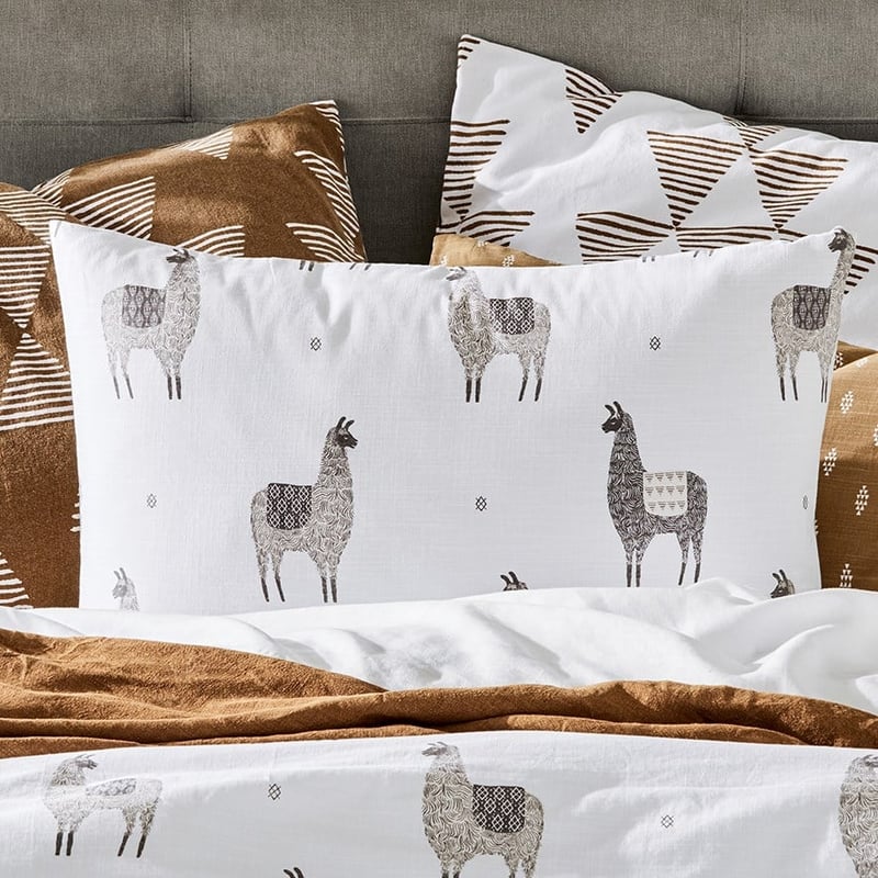 Llama Natural Quilt Cover Set