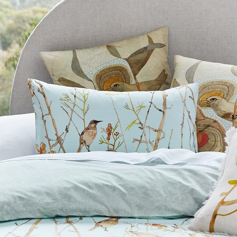 Dana Kinter Green Finch Mist Quilt Cover Set