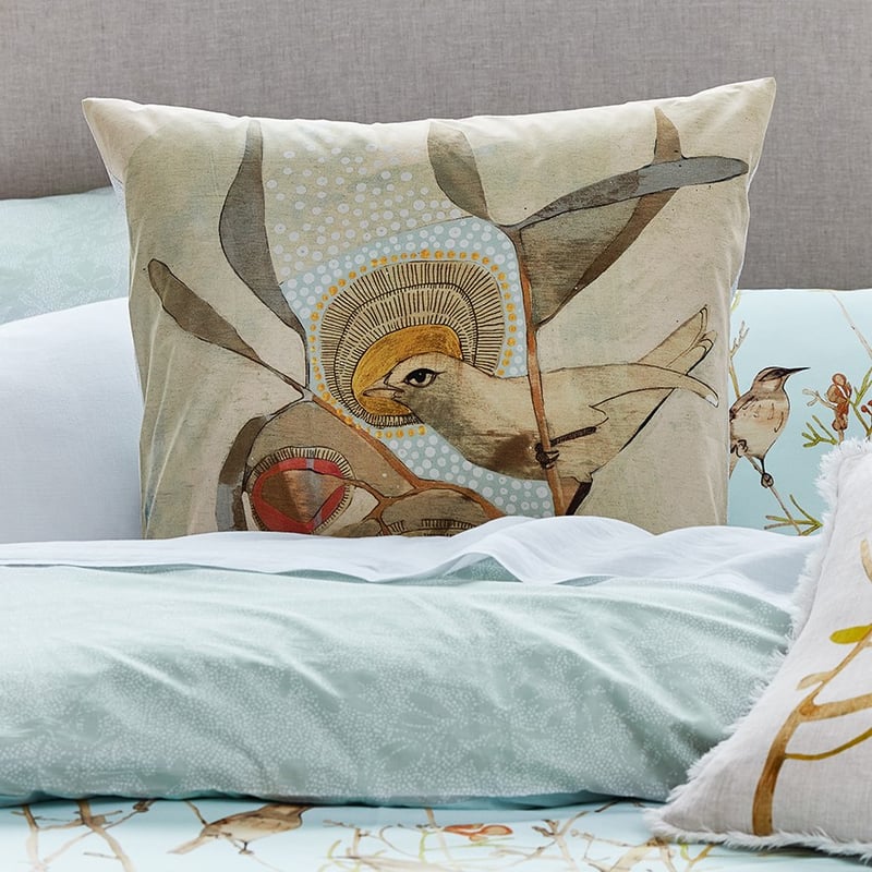 Dana Kinter Green Finch Mist Quilt Cover Set