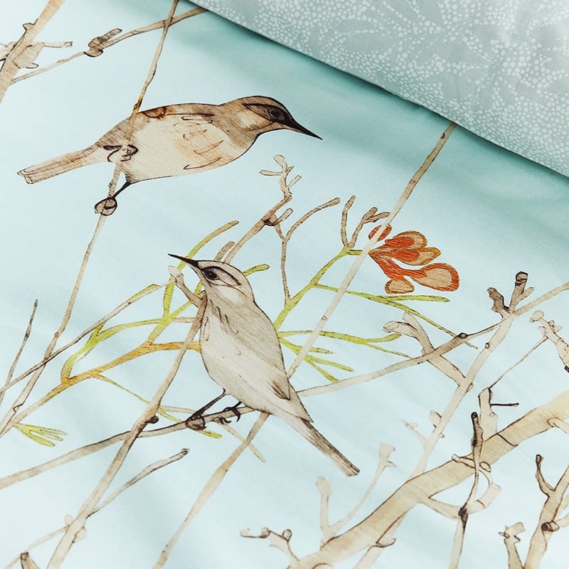 Dana Kinter Green Finch Mist Quilt Cover Set
