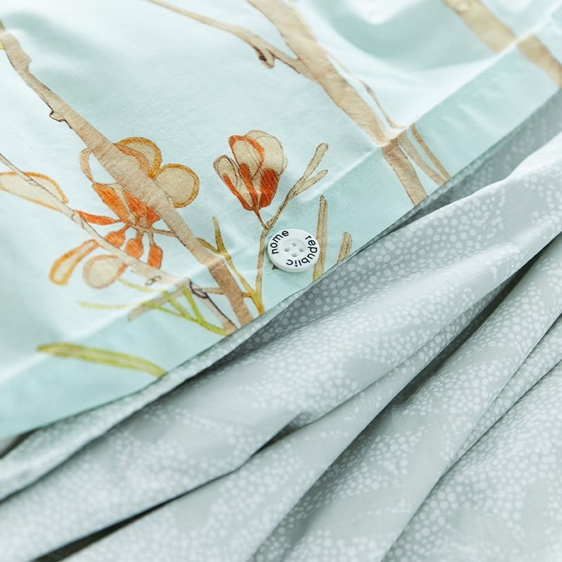 Dana Kinter Green Finch Mist Quilt Cover Set