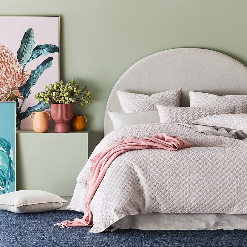 Waves Shell Quilted Velvet Quilt Cover 