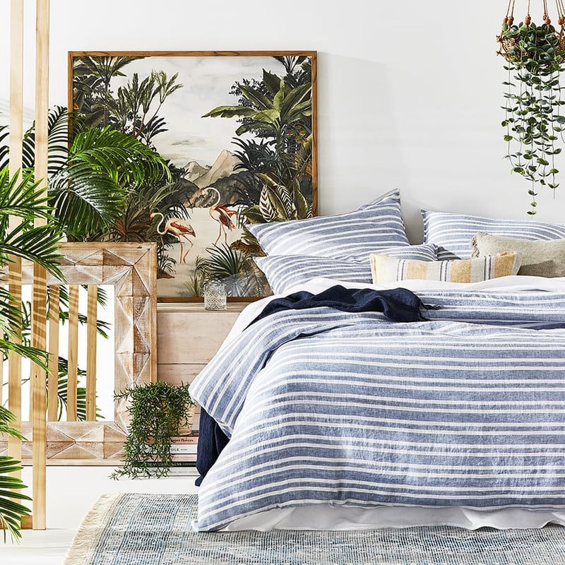 Hudson Linen & Cotton Chambray Stripe Quilt Cover