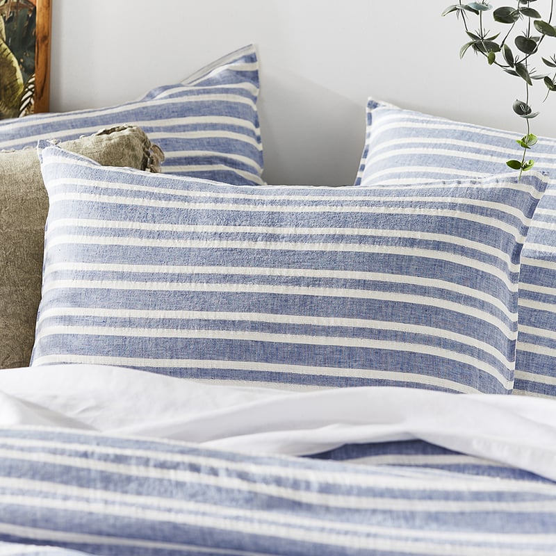 Hudson Linen & Cotton Chambray Stripe Quilt Cover