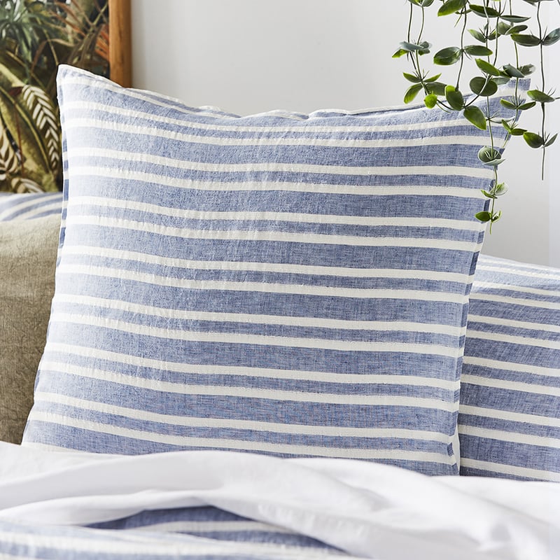 Hudson Linen & Cotton Chambray Stripe Quilt Cover