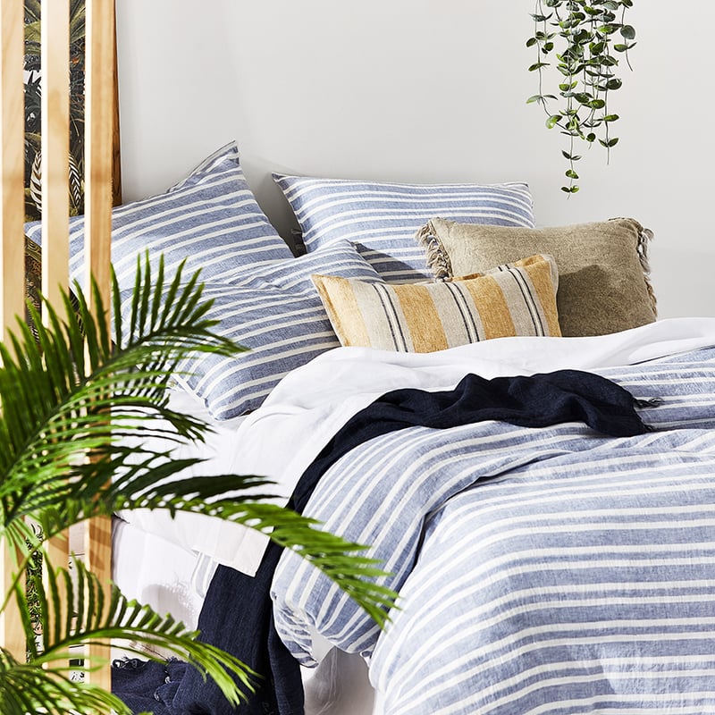 Hudson Linen & Cotton Chambray Stripe Quilt Cover