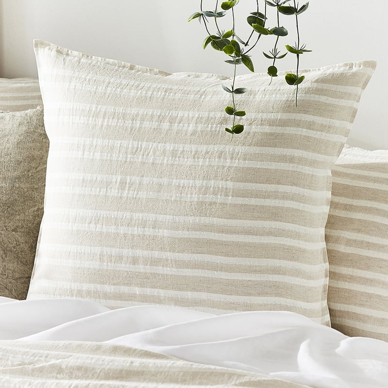 Hudson Linen & Cotton Natural Stripe Quilt Cover