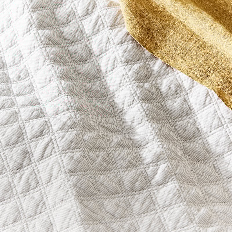 Atlas Neutral Quilted Coverlet