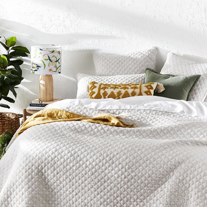 Atlas Neutral Quilted Coverlet