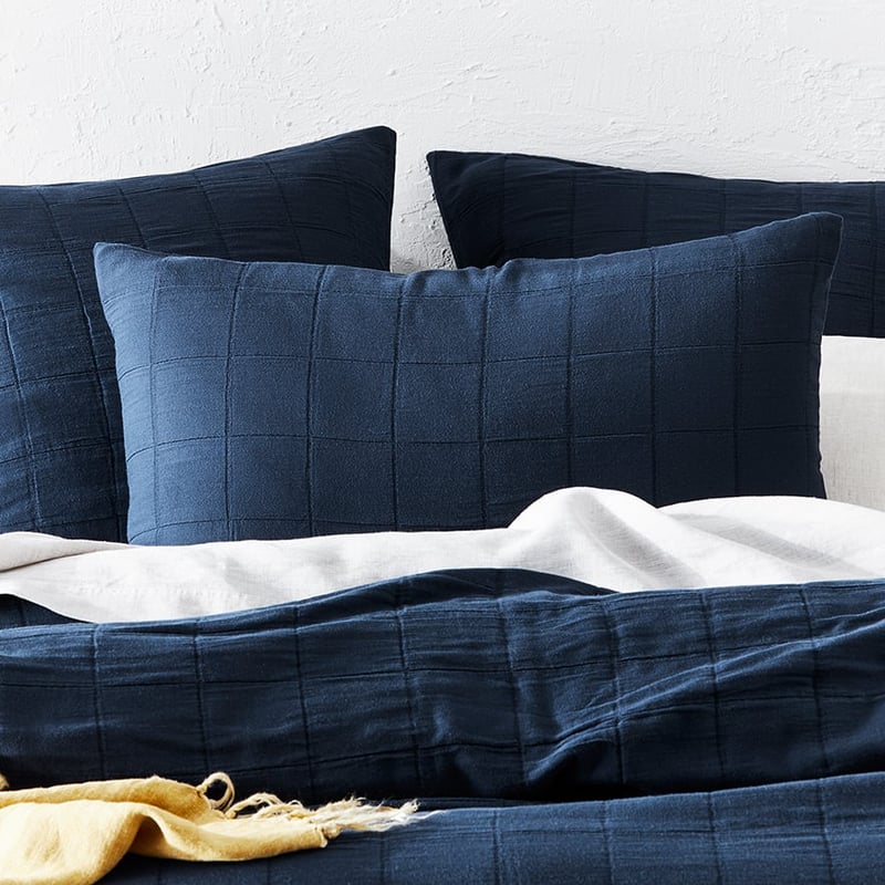 Kacher Navy Quilt Cover Set