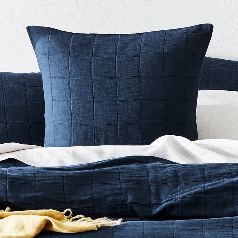 Kacher Navy Quilt Cover Set