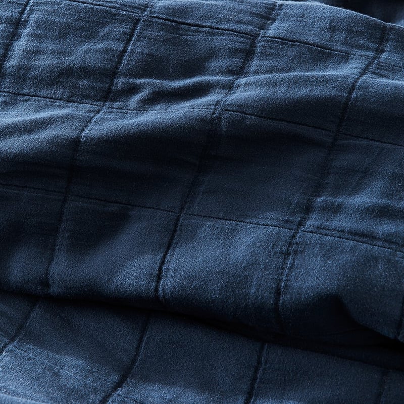 Kacher Navy Quilt Cover Set