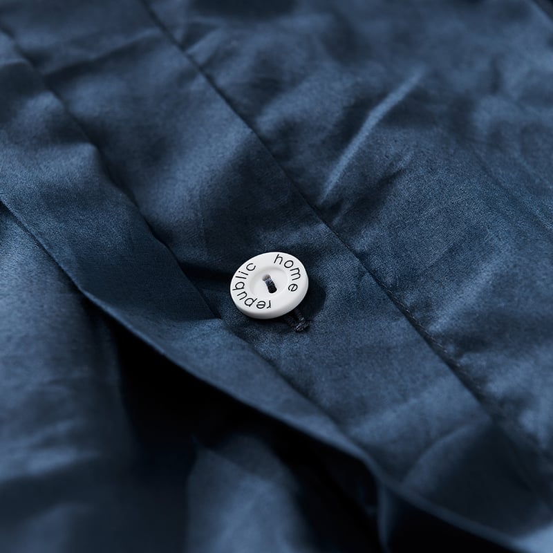 Kacher Navy Quilt Cover Set