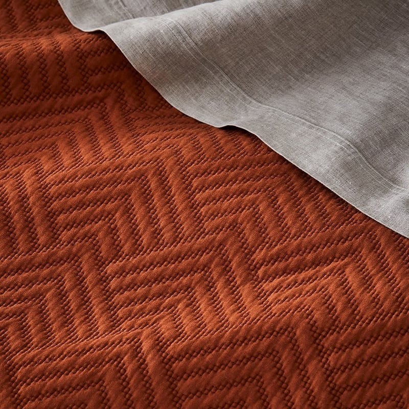 Colvin Quilted Bedlinen Euro P/Case Clay Each