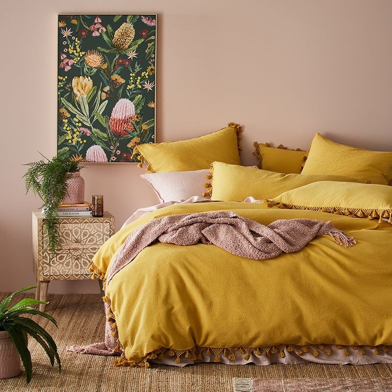 Farrow Tassel Mustard Quilt Cover