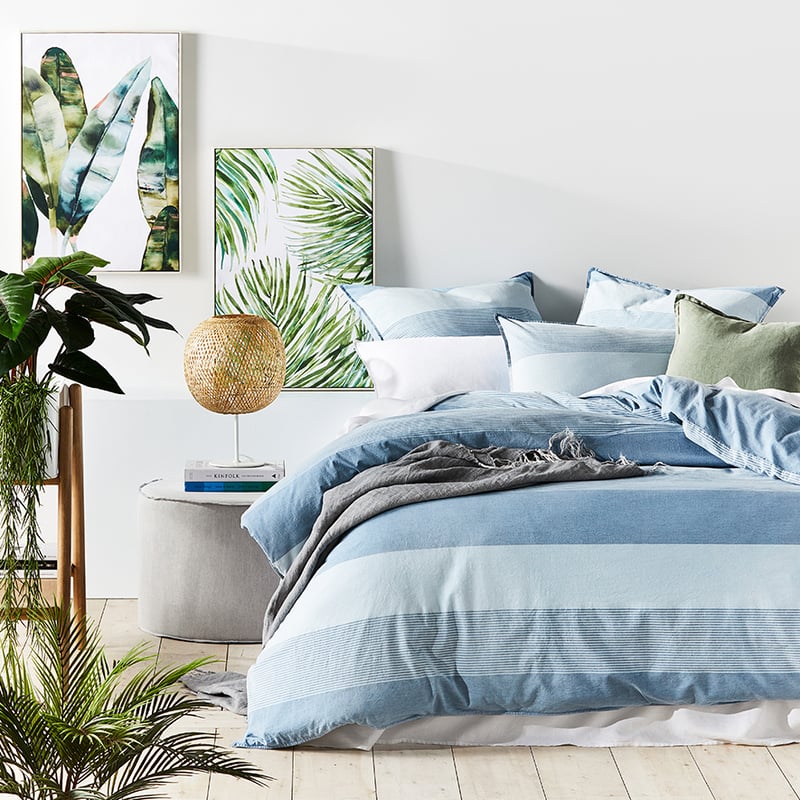Marina Ocean Stripe Quilt Cover Set