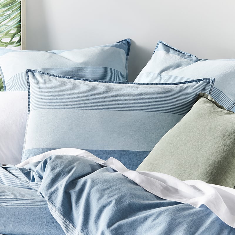 Marina Ocean Stripe Quilt Cover Set