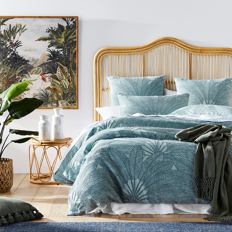 Eden Matelasse Sage Quilt Cover