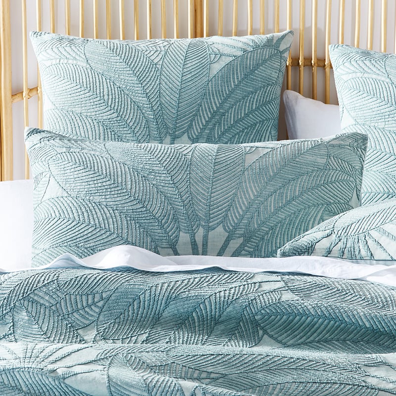 Eden Matelasse Sage Quilt Cover