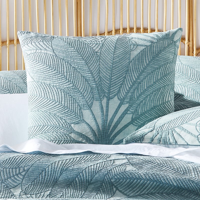 Eden Matelasse Sage Quilt Cover