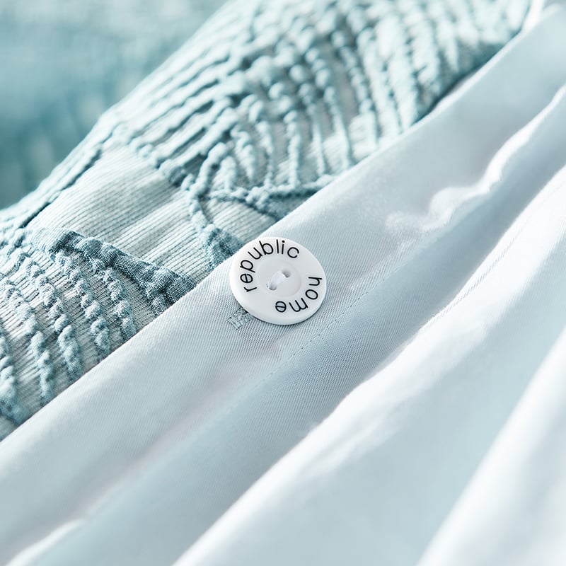 Eden Matelasse Sage Quilt Cover