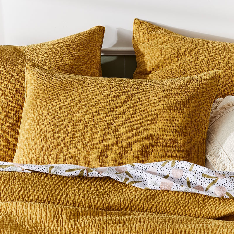 Carter Quilted Mustard Quilt Cover