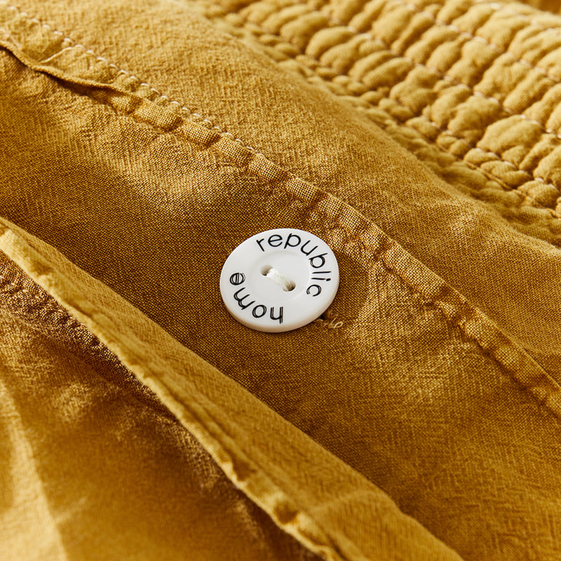 Carter Quilted Mustard Quilt Cover