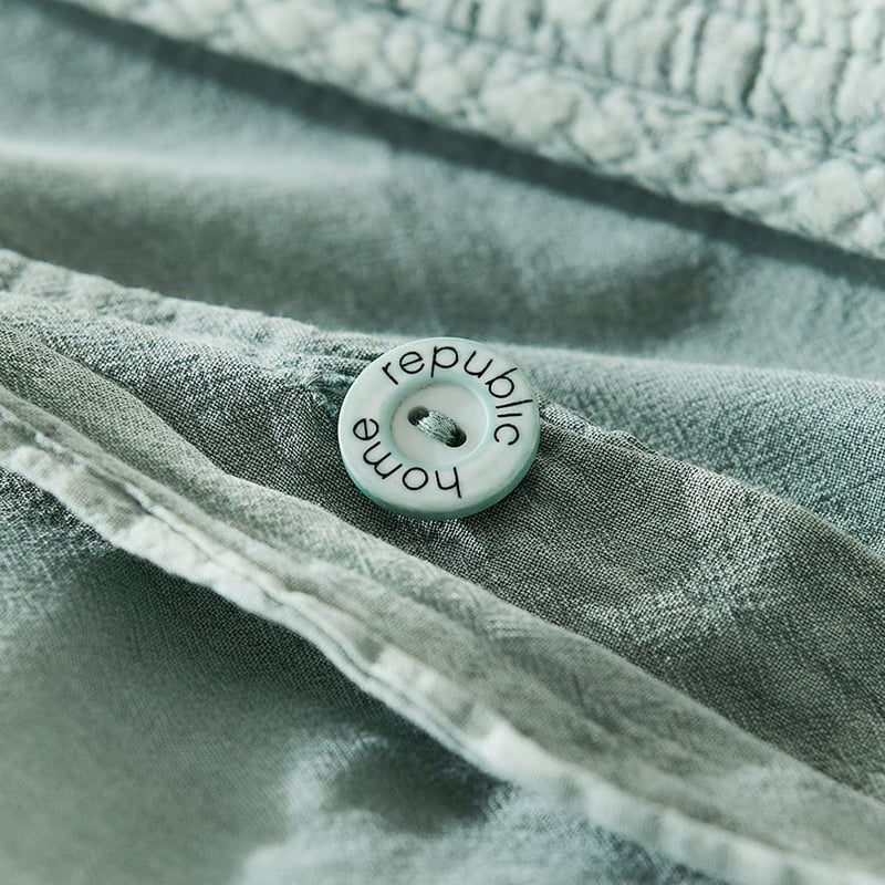 Carter Quilted Pale Sage Quilt Cover