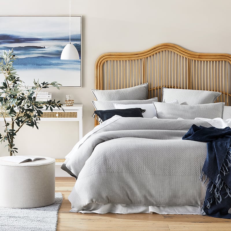 Cameo Grey Quilted Quilt Cover