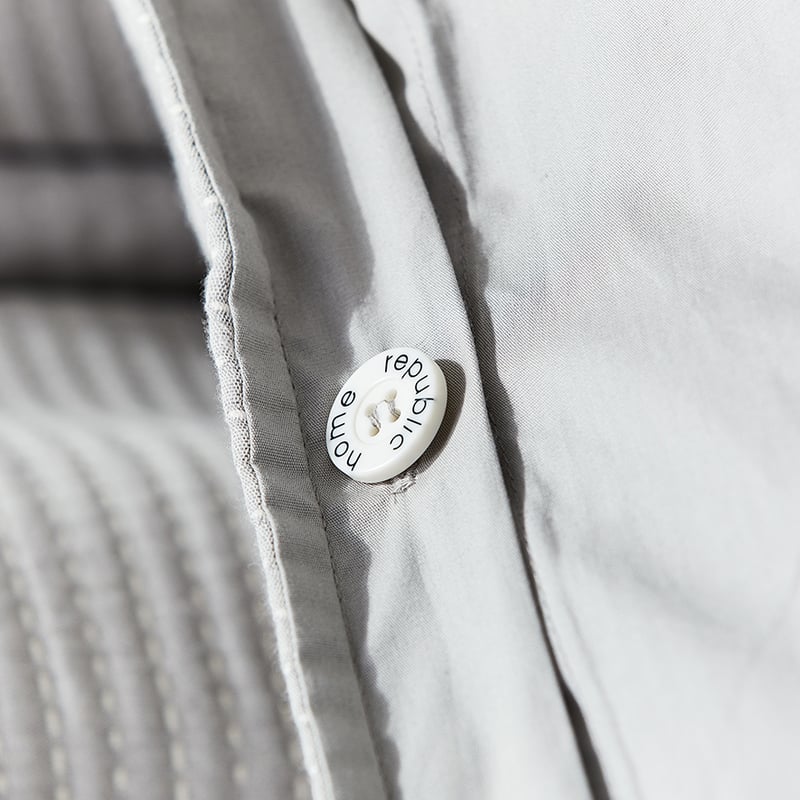 Cameo Grey Quilted Quilt Cover