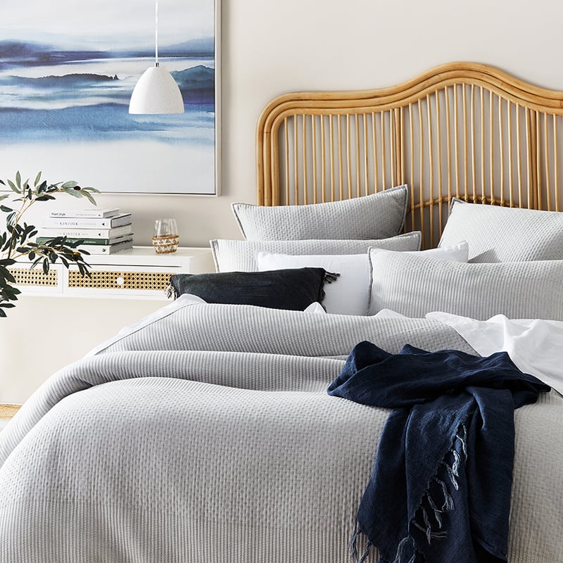 Cameo Grey Quilted Quilt Cover