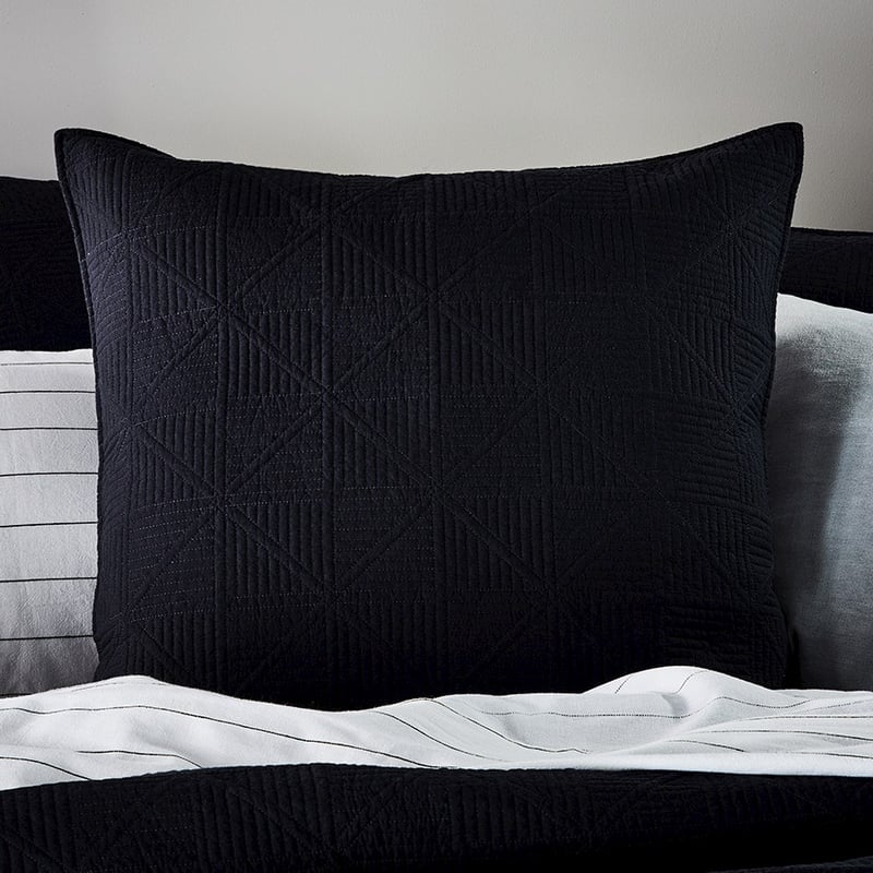 Prism Quilted Charcoal Quilt Cover