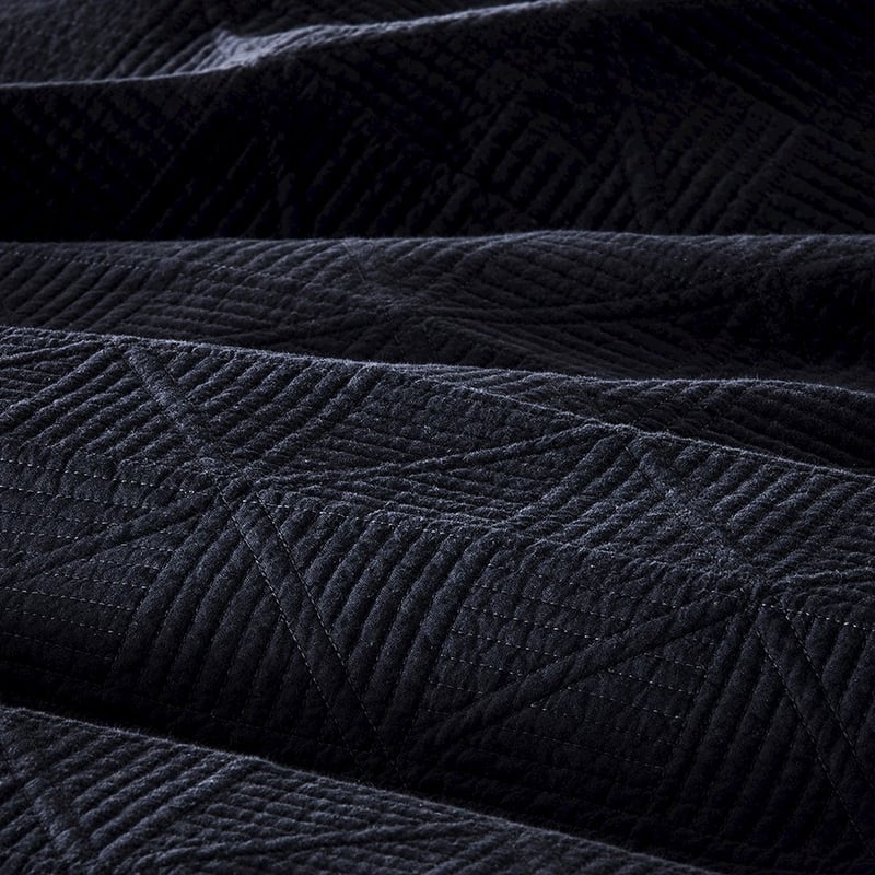 Prism Quilted Charcoal Quilt Cover
