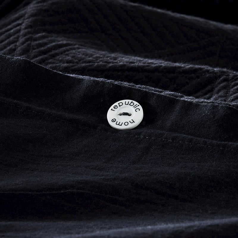 Prism Quilted Charcoal Quilt Cover