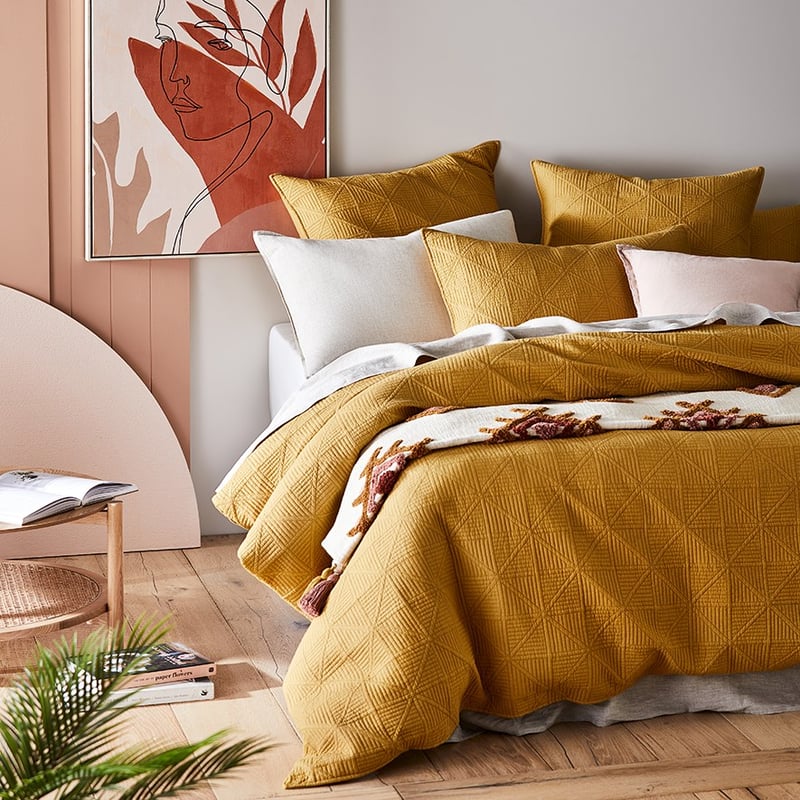 Prism Quilted Dijon Quilt Cover