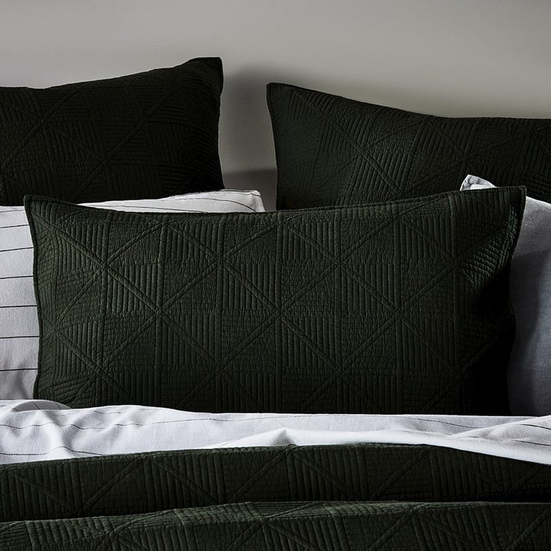 Prism Quilted Khaki Quilt Cover