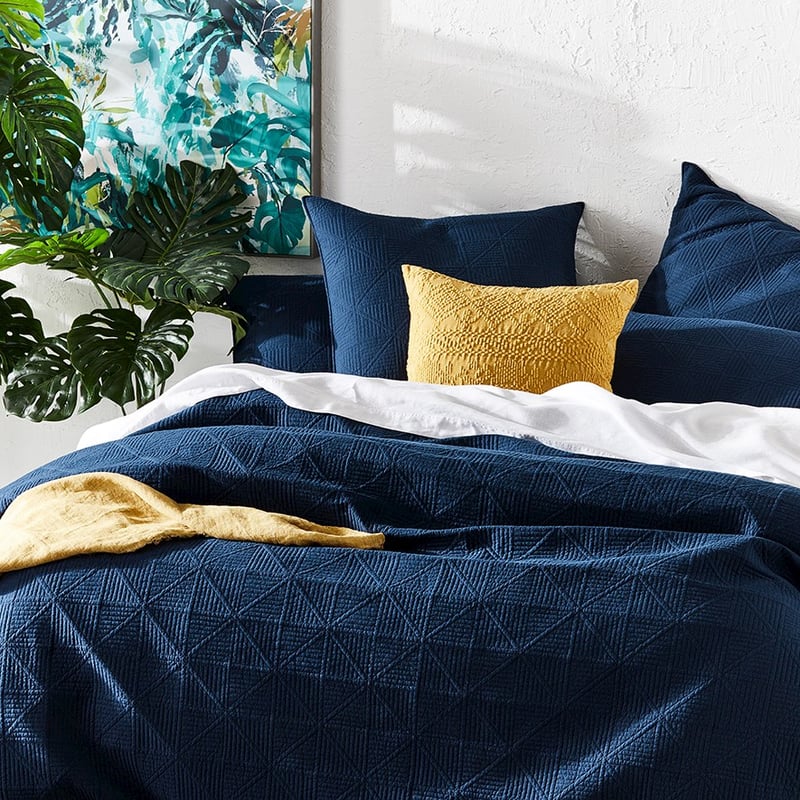 Prism Quilted Midnight Quilt Cover
