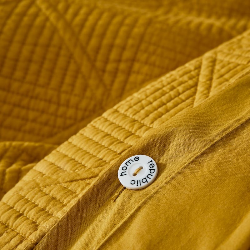 Prism Quilted Mustard Quilt Cover