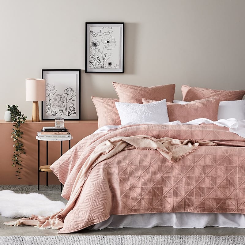 Prism Quilted Nude Quilt Cover