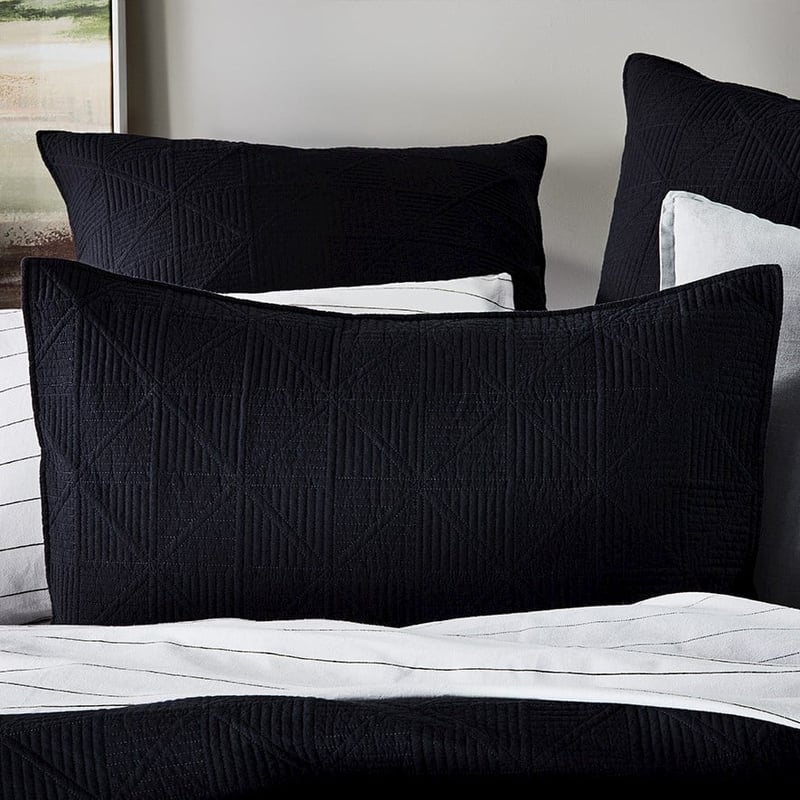 Prism Quilted Charcoal Coverlet
