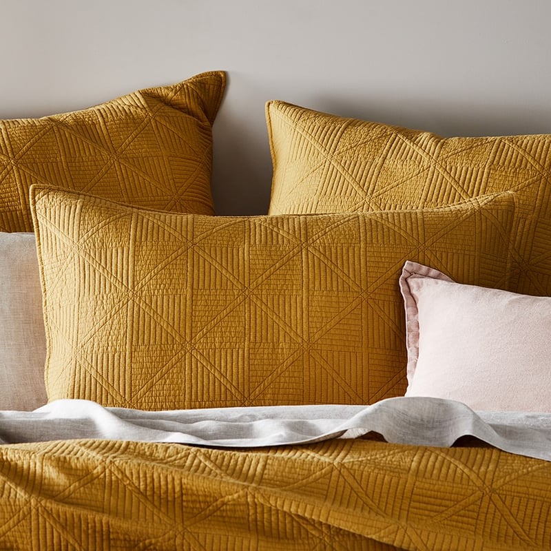 Prism Quilted Dijon Coverlet