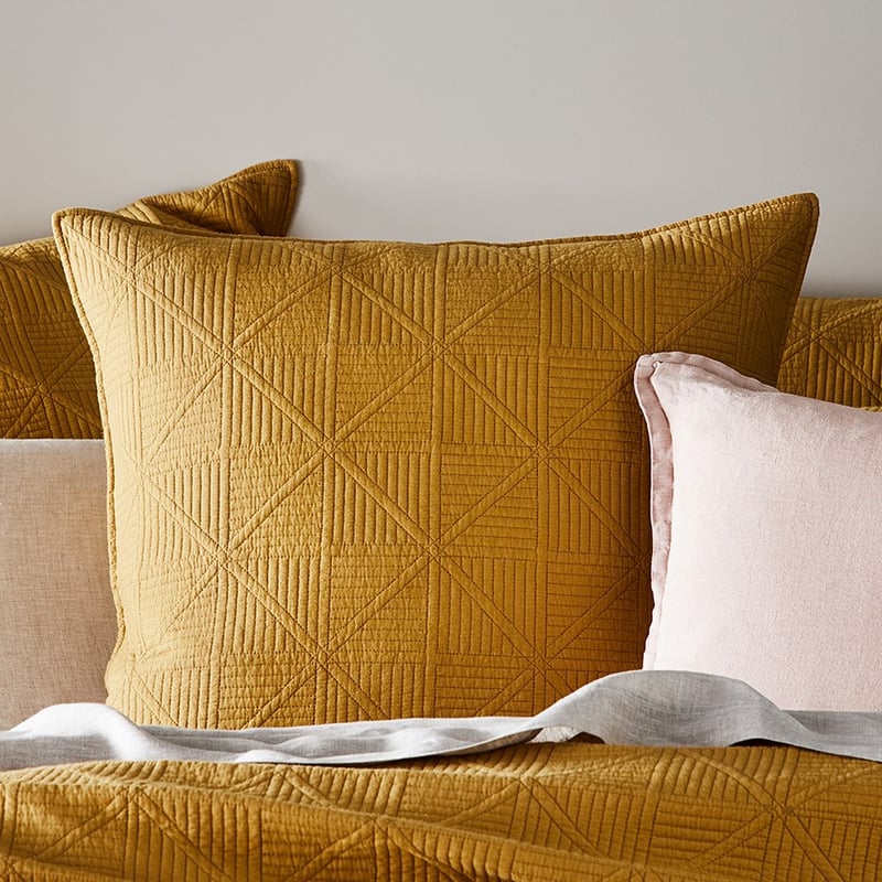 Prism Quilted Dijon Coverlet
