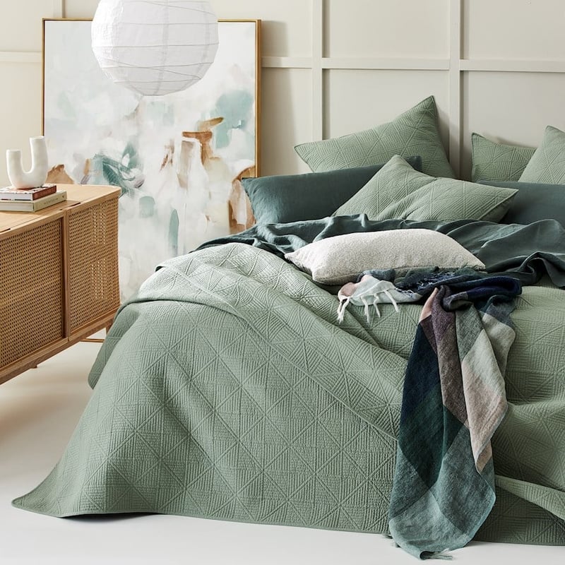 Prism Lily Pad Quilted Coverlet