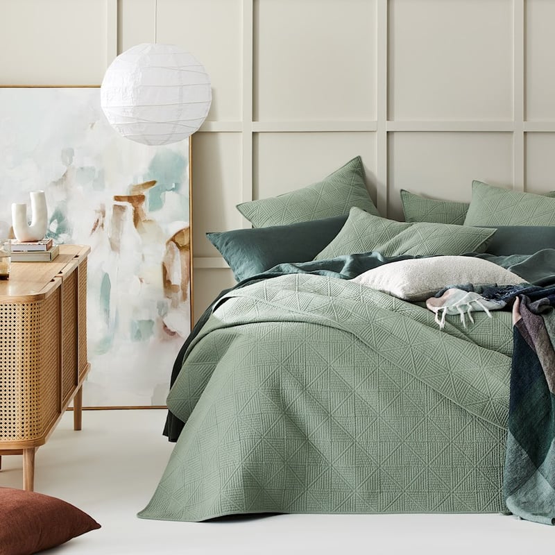 Prism Lily Pad Quilted Coverlet