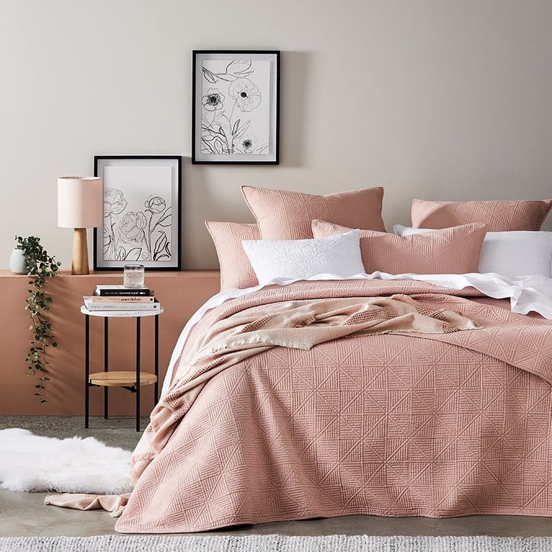 Prism Quilted Nude Coverlet
