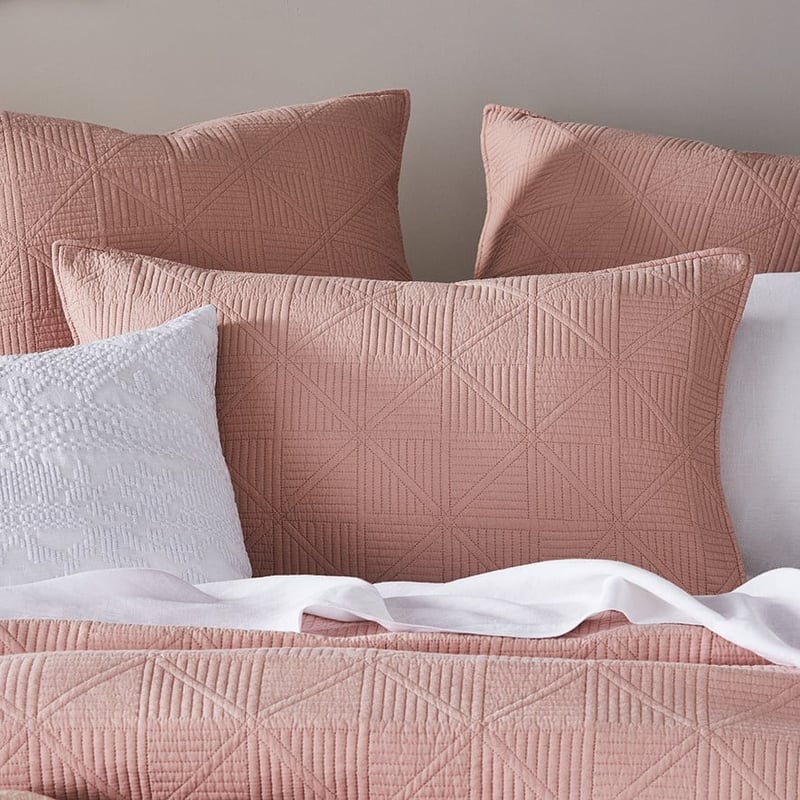 Prism Quilted Nude Coverlet