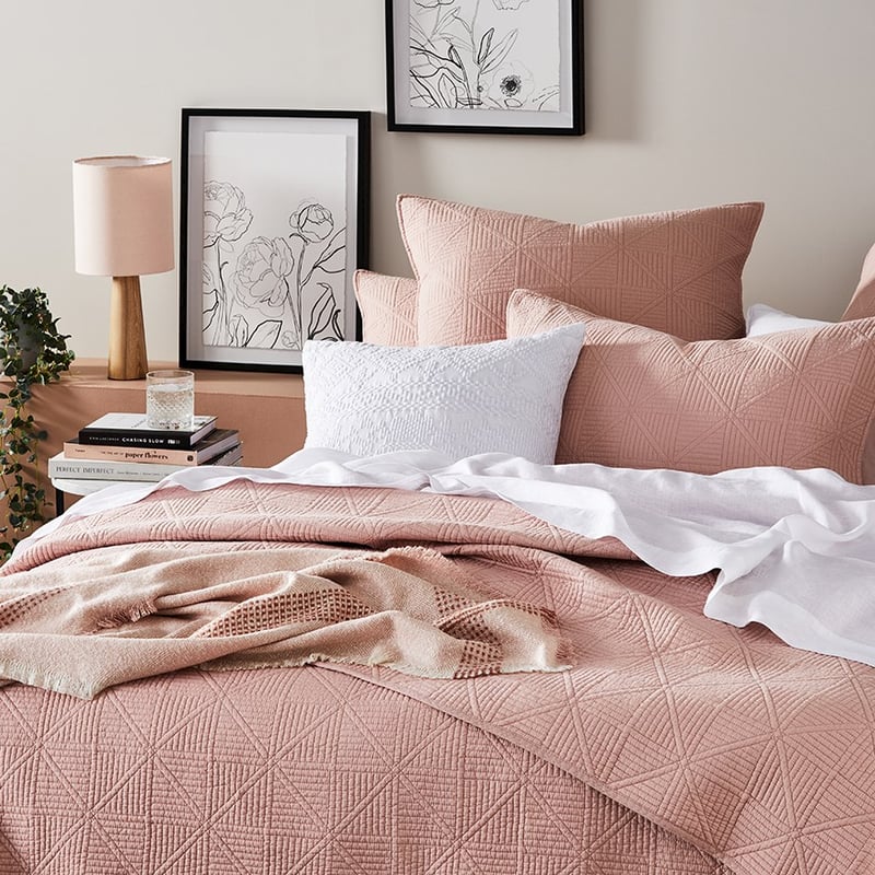 Prism Quilted Nude Coverlet